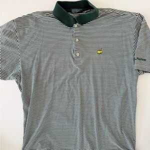 Vintage Augusta National Masters Striped Golf Shop Polo L 90s Y2K